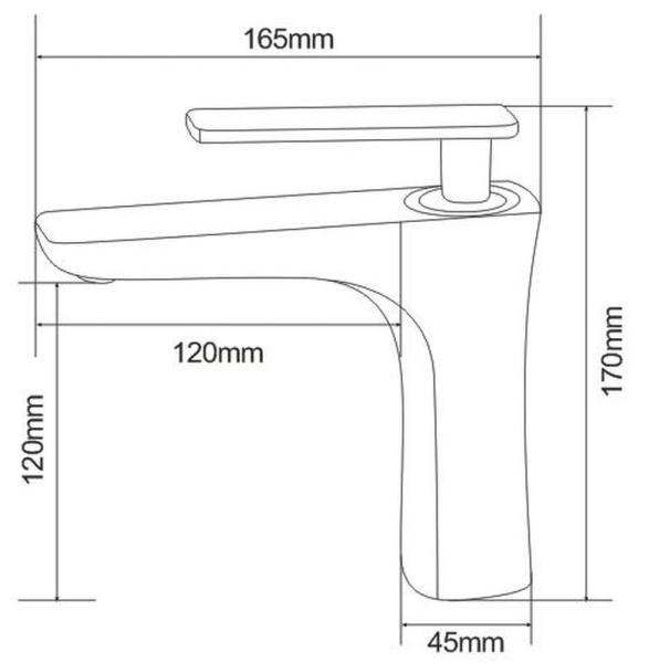 Смеситель NT BAGNO NT7801 TIRSO для раковины черный матовый