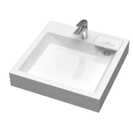 Раковина над стиральной машиной Uperwood Vission, 60*60 см, белая глянцевая