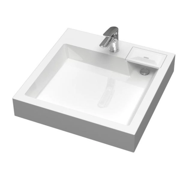 Раковина над стиральной машиной Uperwood Vission, 60*60 см, белая глянцевая