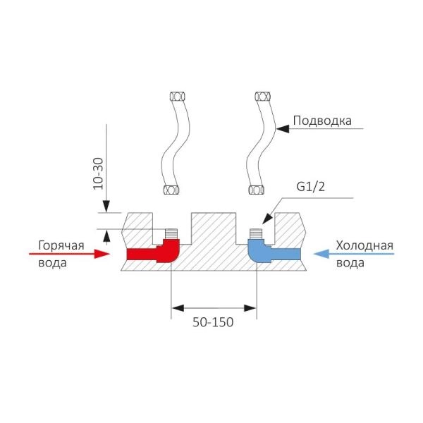 Смеситель напольный для ванны с душем Timo Nelson 1900/03Y-CR черный
