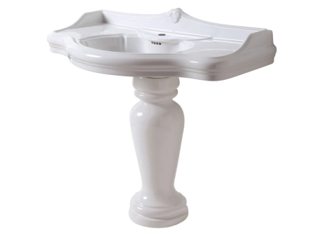 Azzurra Jubilaeum Раковина 110x62 см, 1 отв., с пьедесталом, цвет: Bianco lucido