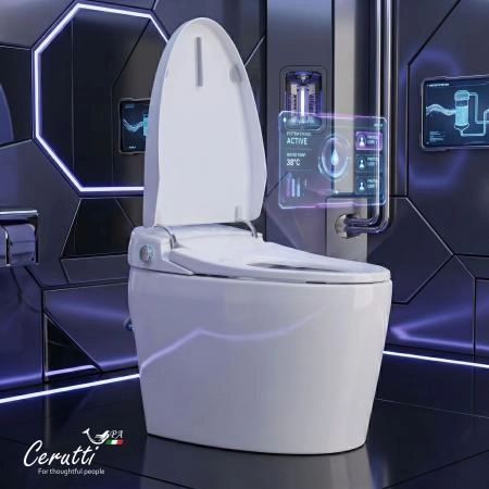 Унитаз напольный CeruttiSPA КЛИО (CLIO) Smart CT12153 с дистанционным управлением (680x410x490)