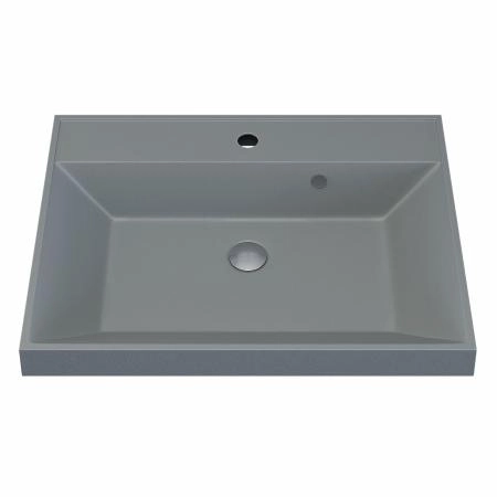 Раковина кварцевая Uperwood Classic Quartz 60 см, серая матовая, платина
