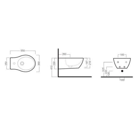 Биде Hatria LeFiabe 50 Y1BP подвесное 50