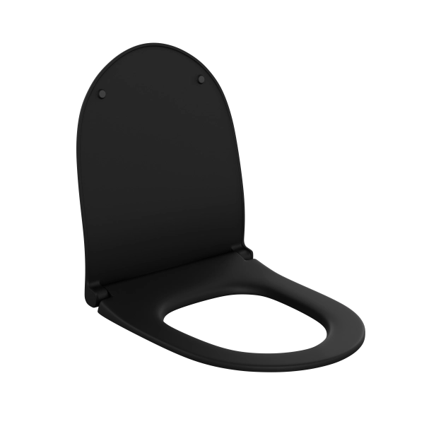 Сиденье для унитаза VitrA Sento  120-483-009 круглое матовое черное дюропласт с микролифтом
