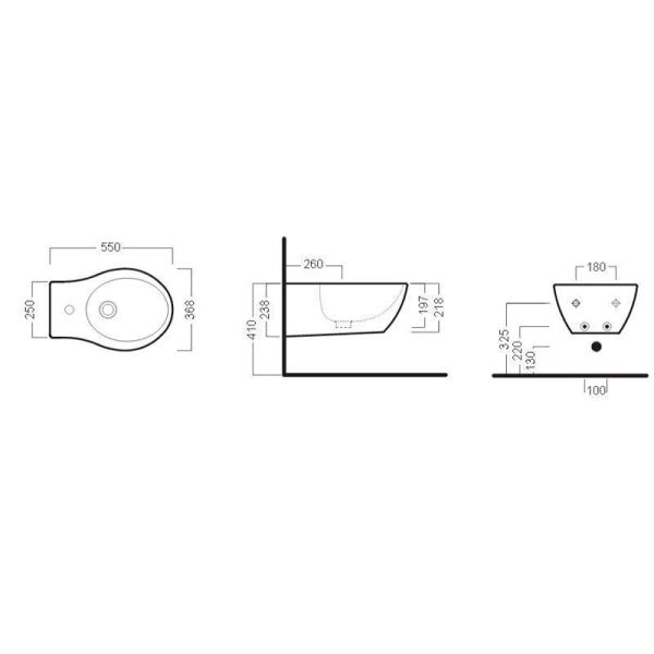 Биде Hatria LeFiabe 50 Y1BP подвесное 50