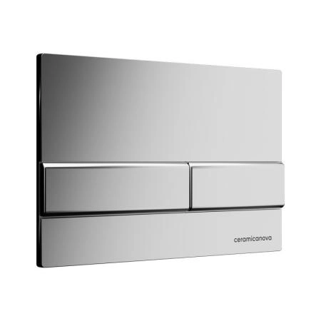 Система инсталляции для унитазов CERAMICANOVA Envision с кнопкой смыва Flat цвет хром матовый, креплениями, арт. CN1002M
