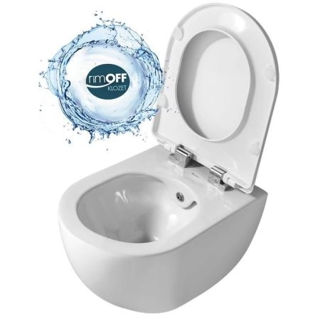 Унитаз CREAVIT FREE безободковый с биде смеситель хол/гор FE322-34CB00E-0002 (сиденье отдельно)