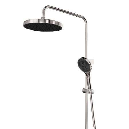 Душевая система VitrA Core Round A4730934EXP с термостатическим смесителем и ручным душем брашированная никель
