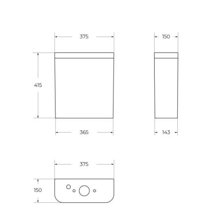 Бачок для унитаза BELBAGNO ALBANO BB120T