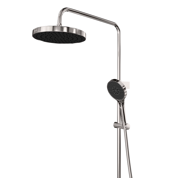 Душевая система VitrA Core Round A4730934EXP с термостатическим смесителем и ручным душем брашированная никель