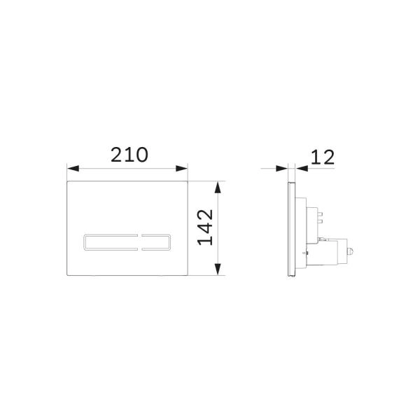 Клавиша для инсталляции AM.PM Touch Pro I0450A38 черный глянец
