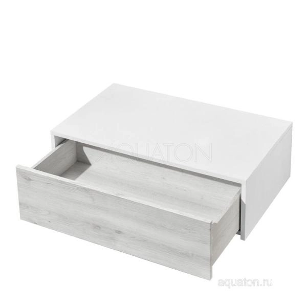 Комод Aquaton Сакура 1A236603SKW80 80 с ящиком,ольха наварра/белый глянец