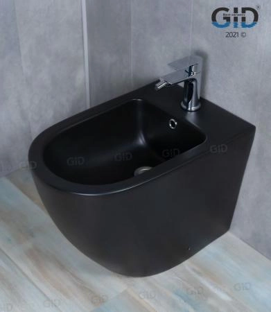 Биде Gid BDN-36BM 56 см напольное черный матовый