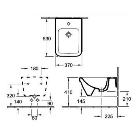 Биде Villeroy&Boch FINION 446500R1 подвесное