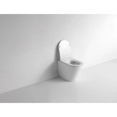 Унитаз CeramaLux NS-3178 56 см приставной безободковый микролифт