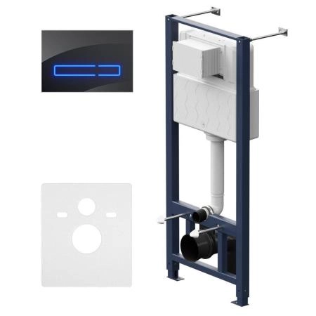 Инсталляция для подвесного унитаза с сенсорной клавишей Touchless Pro AM.PM Pro I012704.50A38 черный глянец