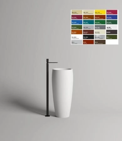 Раковина Salini ARMONIA 03 S-Sense покраска RAL глянцевая 47x47 130113GF напольная