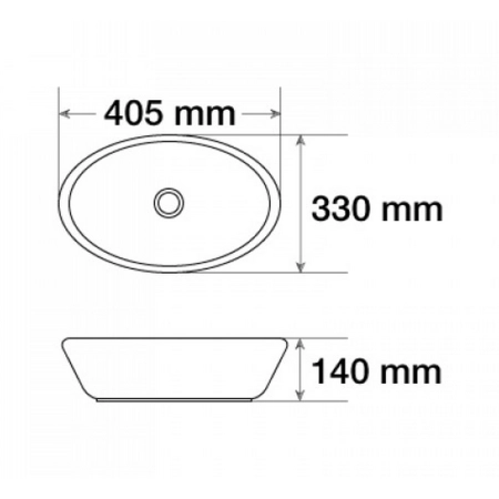 Раковина CeramaLux 7138 40х33х14 см на столешницу