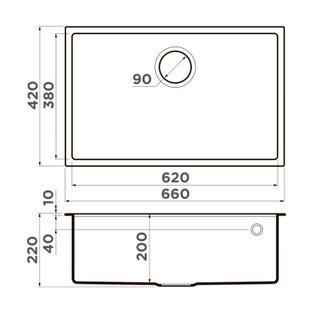 Кухонная мойка Omoikiri Tedori 66-U-WH Tetogranit/белый 4993975