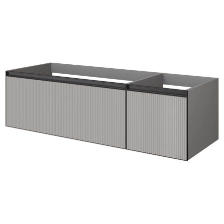 QUATRO 2 140см (100+40) тумба Boheme рифл LUNA FUGA профиль ANTHRACITE 790-M2-140-L-RIB-A