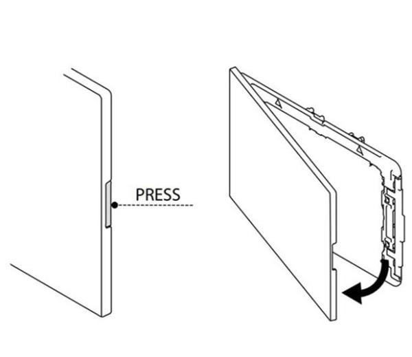 Панель механическая двойная OLI Globe 152953, soft-touch, пластик, серый