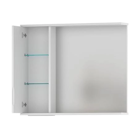 Зеркало-шкаф Volna Adel 80 левый белый глянец