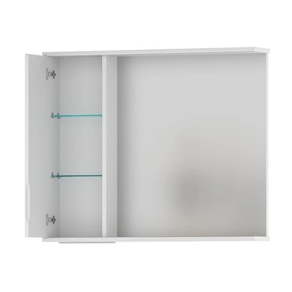 Зеркало-шкаф Volna Adel 80 левый белый глянец