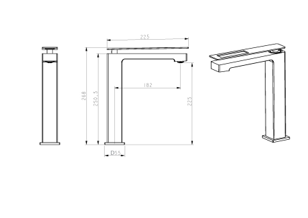 Смеситель для раковины Boheme Q White-Chrome 142-WCR.2
