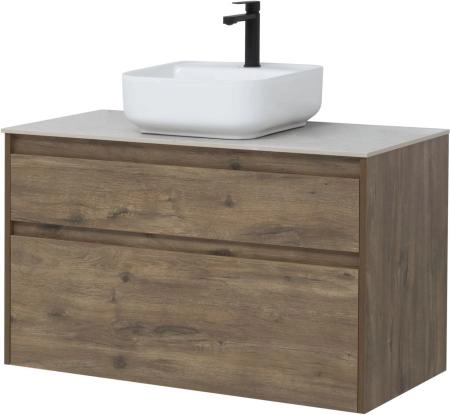 Тумба под раковину Aquanet Nova Lite 100 дуб рустикальный (2 ящика)