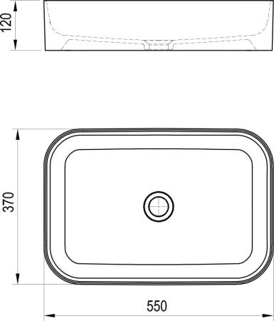 Умывальник Ravak CERAMIC 550 R SLIM белый XJX01155002