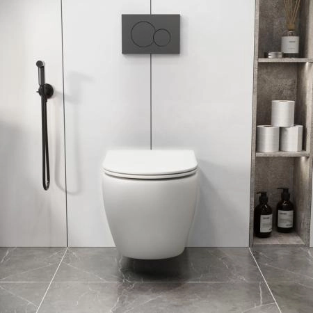 Унитаз Grossman GR-4411MS Color (550*365*395) БЕЛЫЙ МАТОВЫЙ подвесной Безободковый