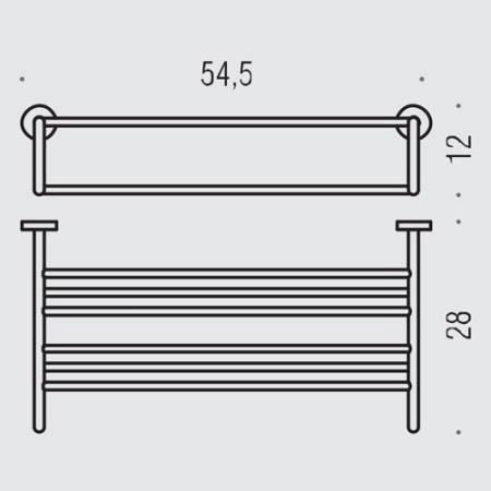 Colombo Basic Полотенцедержатель 54.5см, цвет: хром