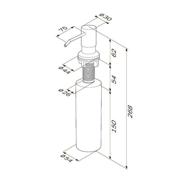 Диспенсер для кухонной мойки AM.PM X-Joy A8437122 черный