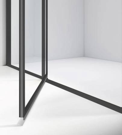 Душевая дверь Vincea Slim 8mm VDP-4SL120CLB, черный, стекло прозрачное