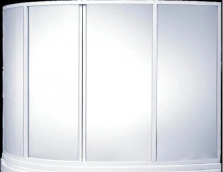 Шторка для ванны Bas Сагра 1600*1450 (4ств) пластик