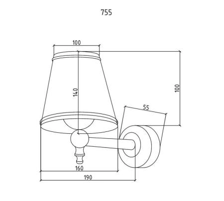 Бра Boheme хром 755 755