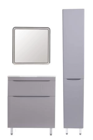 Тумба напольная Style Line Бергамо мини 70 (2 ящ.) Люкс антискрейтч серый, PLUS