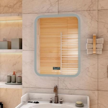 Зеркало Континент Glamour Led 700х900 с музыкальным блоком, подогревом ЗЛП451 с подсветкой