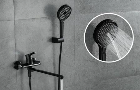 Смеситель для ванны Gappo G2203-6 чёрный/хром