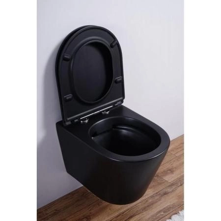 Унитаз Esbano CLAVEL (Matt Black) подвесной безободковый микролифт