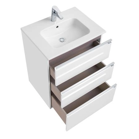 Roca The Gap Тумба подвесная 60x45x74см, с 3 ящиками, цвет: белый