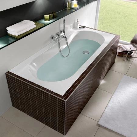 Villeroy&Boch Oberon Ванна 170х75х45см., встраиваемая, слив, ножки, Quaryl, цвет: альпийский белый
