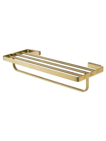 Полотенцедержатель с полкой WONZON & WOGHAND LOTTE, Брашированное золото (WW-8381A-BG)