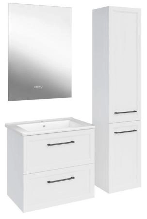 Тумба ASB-Mebel Белмонти 65 Ясень браш софт белый подвесная под умывальник Оскар 65