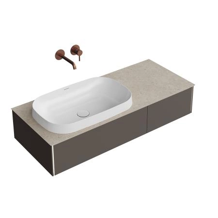 Тумба Kerama Marazzi MAGICA МАДЖИКА MA.120.2\EGR.M подвесная 120, 2 ящика, вечерний серый матовый