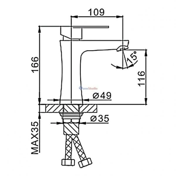 Смеситель для раковины Frap F1048 сатин