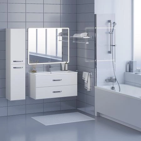 Тумба под раковину для ванной Uperwood Foster 100 см, подвесная, белая