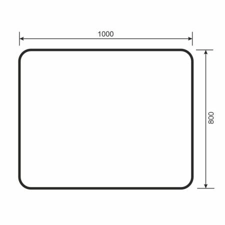Зеркало для ванной с подсветкой Uperwood Modul 100*80 см, бесконтактный сенсор, антизапотевание, черное, холодная подсветка