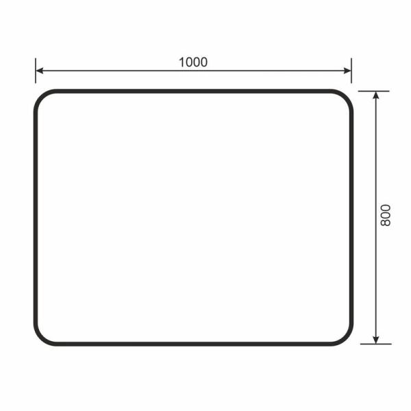 Зеркало для ванной с подсветкой Uperwood Modul 100*80 см, бесконтактный сенсор, антизапотевание, черное, холодная подсветка